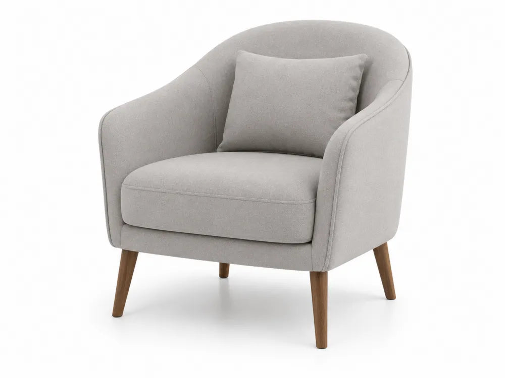 Grau Sessel aus Holz und Textil