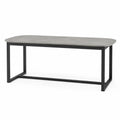Esstisch rechteckig Metallgestell MDF Betonoptik 180x90x75 cm
