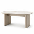 Esstisch Oval Beige Marmor 180x90x75cm