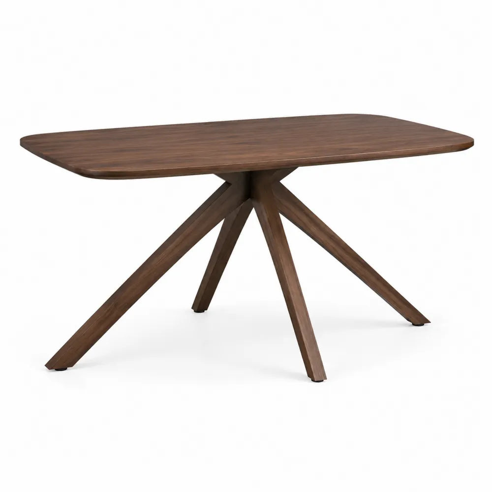 Rechteckiger Tisch aus Walnussholz 180x90 cm Braun