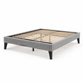 Bettgestell mit Holzlattenrost 200x180cm Grau