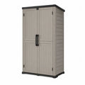 Garten Aufbewahrungsschrank Kunststoff Beige 182x80x47 cm